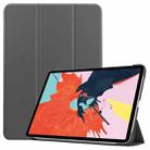 For iPad Air 11 2024 / 2022 / 2020 10.9 Custer Texture Horizontal Flip Leather Case with Three-folding Holder & Sleep / Wake-up Function(Grey) - 1