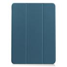 For iPad Air 11 2024 / 2022 / 2020 10.9 Custer Texture Horizontal Flip Leather Case with Three-folding Holder & Sleep / Wake-up Function(Dark Green) - 1