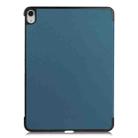 For iPad Air 11 2024 / 2022 / 2020 10.9 Custer Texture Horizontal Flip Leather Case with Three-folding Holder & Sleep / Wake-up Function(Dark Green) - 2