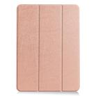 For iPad Air 11 2024 / 2022 / 2020 10.9 Custer Texture Horizontal Flip Leather Case with Three-folding Holder & Sleep / Wake-up Function(Rose Gold) - 2