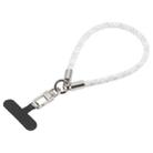 Pearl Silver Metal Buckle Phone Wrist Strap Phone Short Lanyard(White) - 1