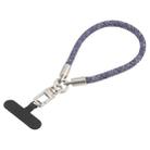 Pearl Silver Metal Buckle Phone Wrist Strap Phone Short Lanyard(Dark Blue) - 1