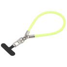 Pearl Silver Metal Buckle Phone Wrist Strap Phone Short Lanyard(Fluorescent Green) - 1