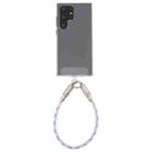 Type-C to Type-C Data Charging Cable Wrist Strap Phone Short Lanyard(Green Purple White) - 1