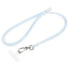Type-C to Type-C Data Charging Cable Crossbody Adjustable Phone Long Lanyard(Light Blue) - 1
