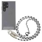 Type-C to Type-C Silicone Data Charging Cable Crossbody Phone Long Lanyard(Black White) - 1