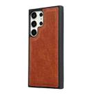For Samsung Galaxy S25 5G Cowhide Texture Back Cover Phone Case(Brown) - 2