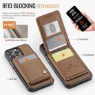 For iPhone 16 Pro Max JEEHOOD J06 British Style RFID MagSafe Card Bag PU Phone Case(Brown) - 3