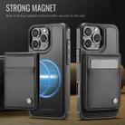 For iPhone 16 Pro Max JEEHOOD J06 British Style RFID MagSafe Card Bag PU Phone Case(Black) - 2