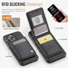 For iPhone 16 Pro JEEHOOD J06 British Style RFID MagSafe Card Bag PU Phone Case(Black) - 3