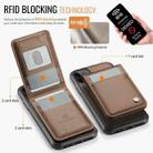 For iPhone 11 JEEHOOD J06 British Style RFID MagSafe Card Bag PU Phone Case(Brown) - 3