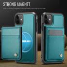 For iPhone 11 JEEHOOD J06 British Style RFID MagSafe Card Bag PU Phone Case(Green) - 2
