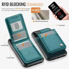 For iPhone 11 JEEHOOD J06 British Style RFID MagSafe Card Bag PU Phone Case(Green) - 3