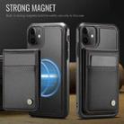 For iPhone 11 JEEHOOD J06 British Style RFID MagSafe Card Bag PU Phone Case(Black) - 2