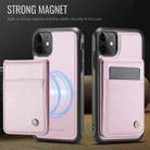 For iPhone 11 JEEHOOD J06 British Style RFID MagSafe Card Bag PU Phone Case(Pink) - 2
