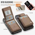 For iPhone 16 Plus JEEHOOD J06 British Style RFID MagSafe Card Bag PU Phone Case(Brown) - 3