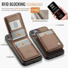 For iPhone 15 JEEHOOD J06 British Style RFID MagSafe Card Bag PU Phone Case(Brown) - 3