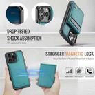 For iPhone 15 Pro Max JEEHOOD J06 British Style RFID MagSafe Card Bag PU Phone Case(Green) - 3