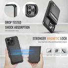 For iPhone 15 Pro Max JEEHOOD J06 British Style RFID MagSafe Card Bag PU Phone Case(Black) - 3