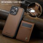 For iPhone 14 Pro Max JEEHOOD J06 British Style RFID MagSafe Card Bag PU Phone Case(Brown) - 2