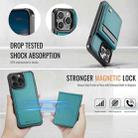 For iPhone 14 Pro JEEHOOD J06 British Style RFID MagSafe Card Bag PU Phone Case(Green) - 3