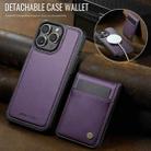 For iPhone 13 Pro Max JEEHOOD J06 British Style RFID MagSafe Card Bag PU Phone Case(Purple) - 2
