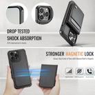 For iPhone 13 Pro JEEHOOD J06 British Style RFID MagSafe Card Bag PU Phone Case(Black) - 3