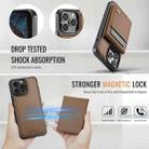 For iPhone 12 Pro Max JEEHOOD J06 British Style RFID MagSafe Card Bag PU Phone Case(Brown) - 3