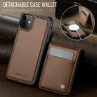 For iPhone 12 / 12 Pro JEEHOOD J06 British Style RFID MagSafe Card Bag PU Phone Case(Brown) - 2