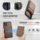 For iPhone 12 / 12 Pro JEEHOOD J06 British Style RFID MagSafe Card Bag PU Phone Case(Brown) - 3