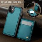 For iPhone 12 / 12 Pro JEEHOOD J06 British Style RFID MagSafe Card Bag PU Phone Case(Green) - 2