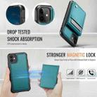 For iPhone 12 / 12 Pro JEEHOOD J06 British Style RFID MagSafe Card Bag PU Phone Case(Green) - 3