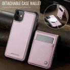 For iPhone 12 / 12 Pro JEEHOOD J06 British Style RFID MagSafe Card Bag PU Phone Case(Pink) - 2