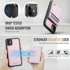 For iPhone 12 / 12 Pro JEEHOOD J06 British Style RFID MagSafe Card Bag PU Phone Case(Pink) - 3