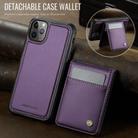 For iPhone 11 Pro Max JEEHOOD J06 British Style RFID MagSafe Card Bag PU Phone Case(Purple) - 2