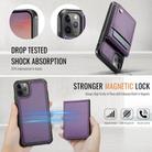 For iPhone 11 Pro Max JEEHOOD J06 British Style RFID MagSafe Card Bag PU Phone Case(Purple) - 3