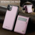 For iPhone 11 Pro Max JEEHOOD J06 British Style RFID MagSafe Card Bag PU Phone Case(Pink) - 2