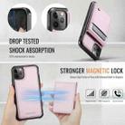 For iPhone 11 Pro Max JEEHOOD J06 British Style RFID MagSafe Card Bag PU Phone Case(Pink) - 3