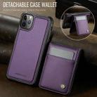 For iPhone 11 Pro JEEHOOD J06 British Style RFID MagSafe Card Bag PU Phone Case(Purple) - 2