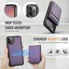 For iPhone 11 Pro JEEHOOD J06 British Style RFID MagSafe Card Bag PU Phone Case(Purple) - 3