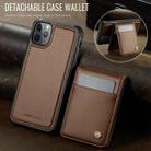 For iPhone 11 Pro JEEHOOD J06 British Style RFID MagSafe Card Bag PU Phone Case(Brown) - 2