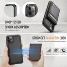 For iPhone 11 Pro JEEHOOD J06 British Style RFID MagSafe Card Bag PU Phone Case(Black) - 3