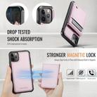 For iPhone 11 Pro JEEHOOD J06 British Style RFID MagSafe Card Bag PU Phone Case(Pink) - 3
