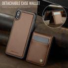 For iPhone X / XS JEEHOOD J06 British Style RFID MagSafe Card Bag PU Phone Case(Brown) - 2