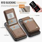 For iPhone X / XS JEEHOOD J06 British Style RFID MagSafe Card Bag PU Phone Case(Brown) - 3