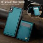For iPhone X / XS JEEHOOD J06 British Style RFID MagSafe Card Bag PU Phone Case(Green) - 2