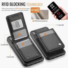 For iPhone XS Max JEEHOOD J06 British Style RFID MagSafe Card Bag PU Phone Case(Black) - 3