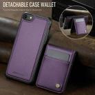 For iPhone SE 2022 / SE 2020 / 8 JEEHOOD J06 British Style RFID MagSafe Card Bag PU Phone Case(Purple) - 2