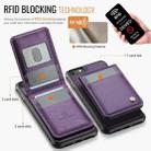 For iPhone SE 2022 / SE 2020 / 8 JEEHOOD J06 British Style RFID MagSafe Card Bag PU Phone Case(Purple) - 3
