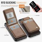 For iPhone SE 2022 / SE 2020 / 8 JEEHOOD J06 British Style RFID MagSafe Card Bag PU Phone Case(Brown) - 3